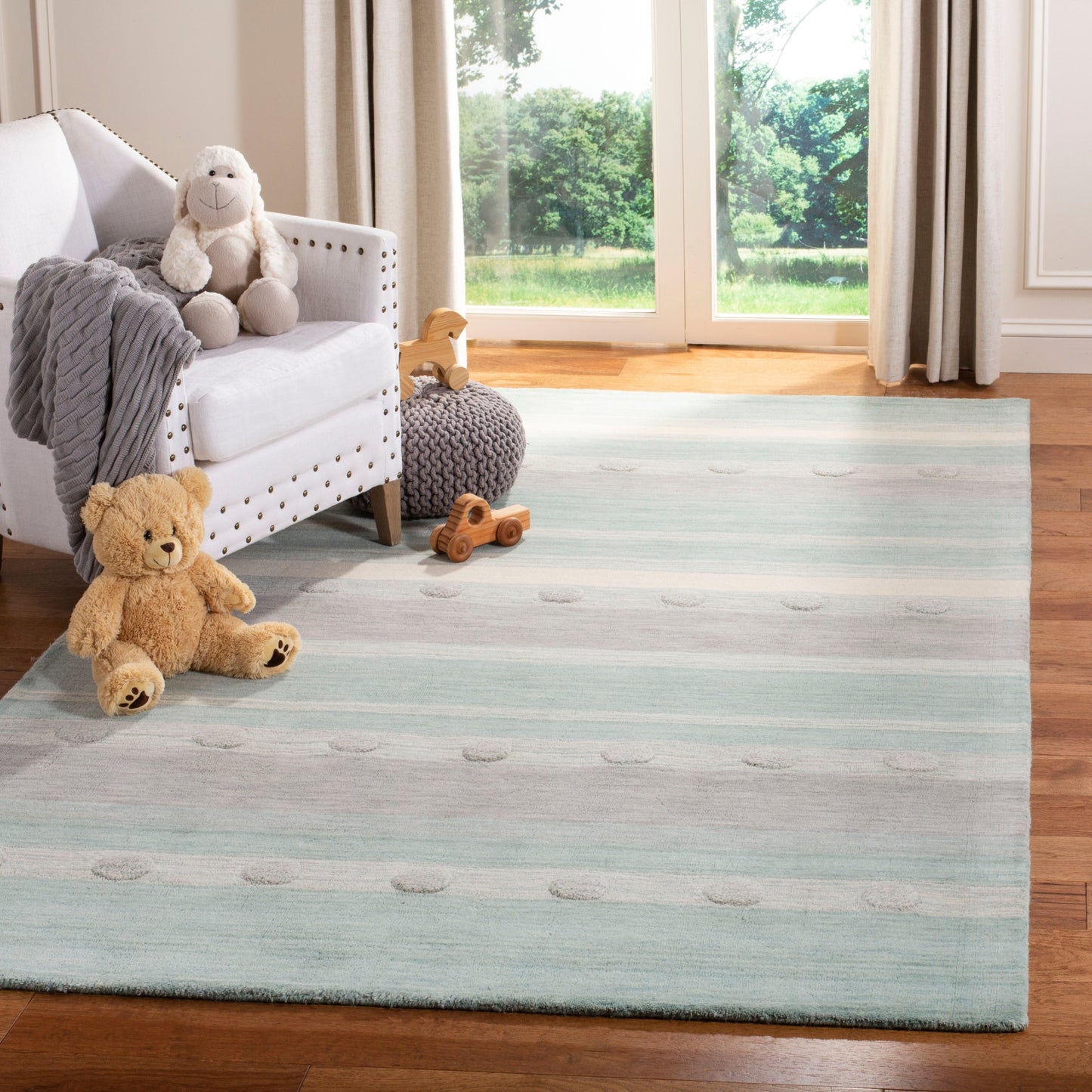Tapis en laine Kayli pour enfants, fait main, SAFAVIEH