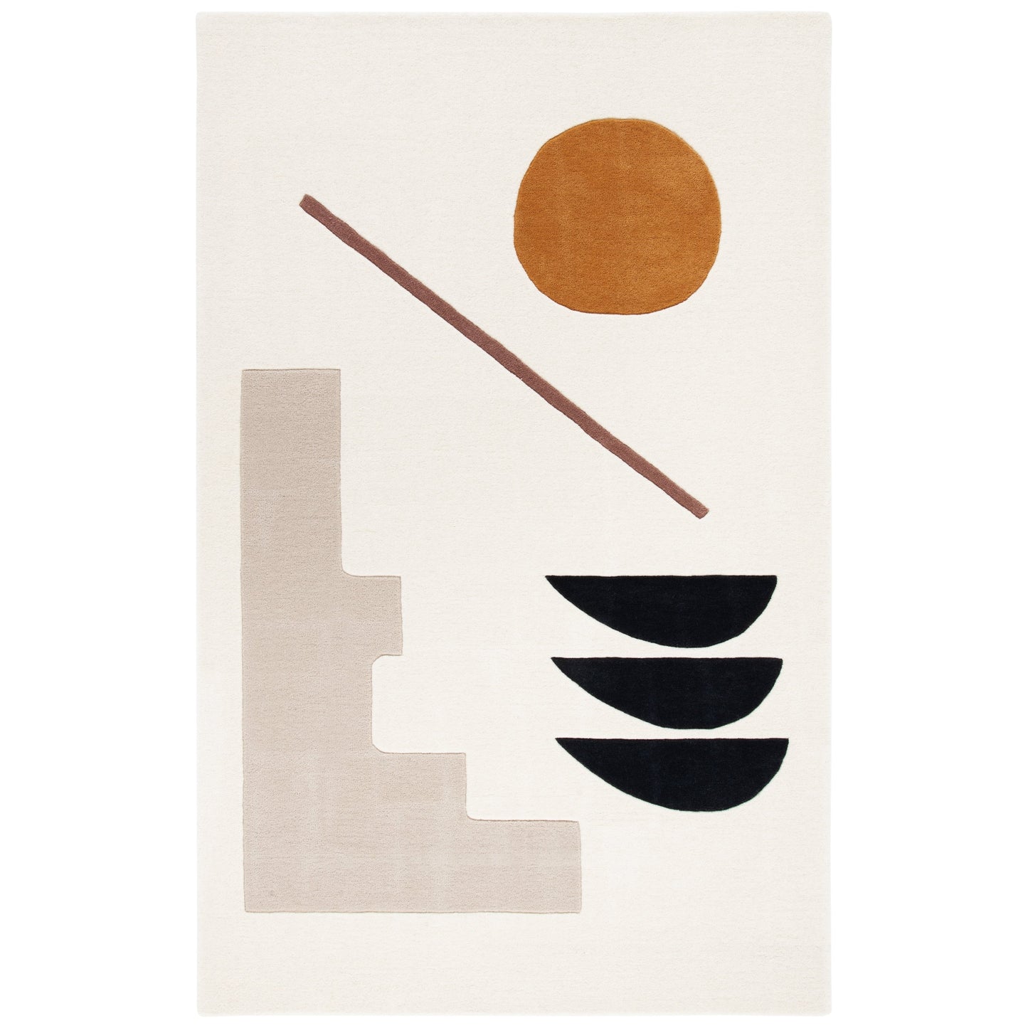 SAFAVIEH Tapis en laine à médaillon moderne Carlijn fait à la main