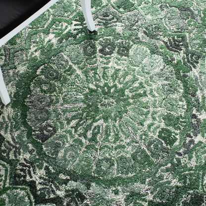 SAFAVIEH Tapis en laine à médaillon moderne Carlijn fait à la main