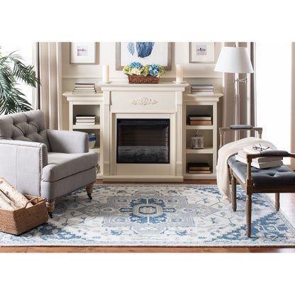 Tapis en laine SAFAVIEH à micro-boucles, motif médaillon Gulseven, fait main