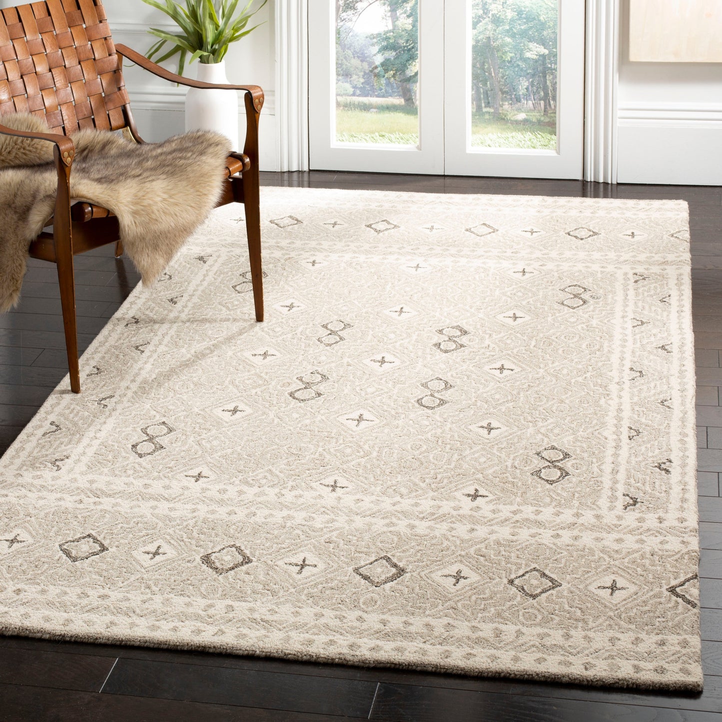 Tapis SAFAVIEH en laine Lutetia micro-bouclée faite à la main