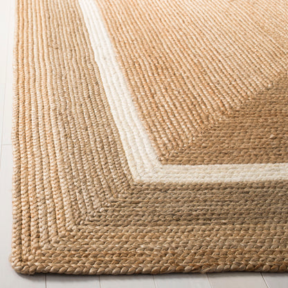 SAFAVIEH Tapis en jute avec bordure Antonije en fibre naturelle fait à la main