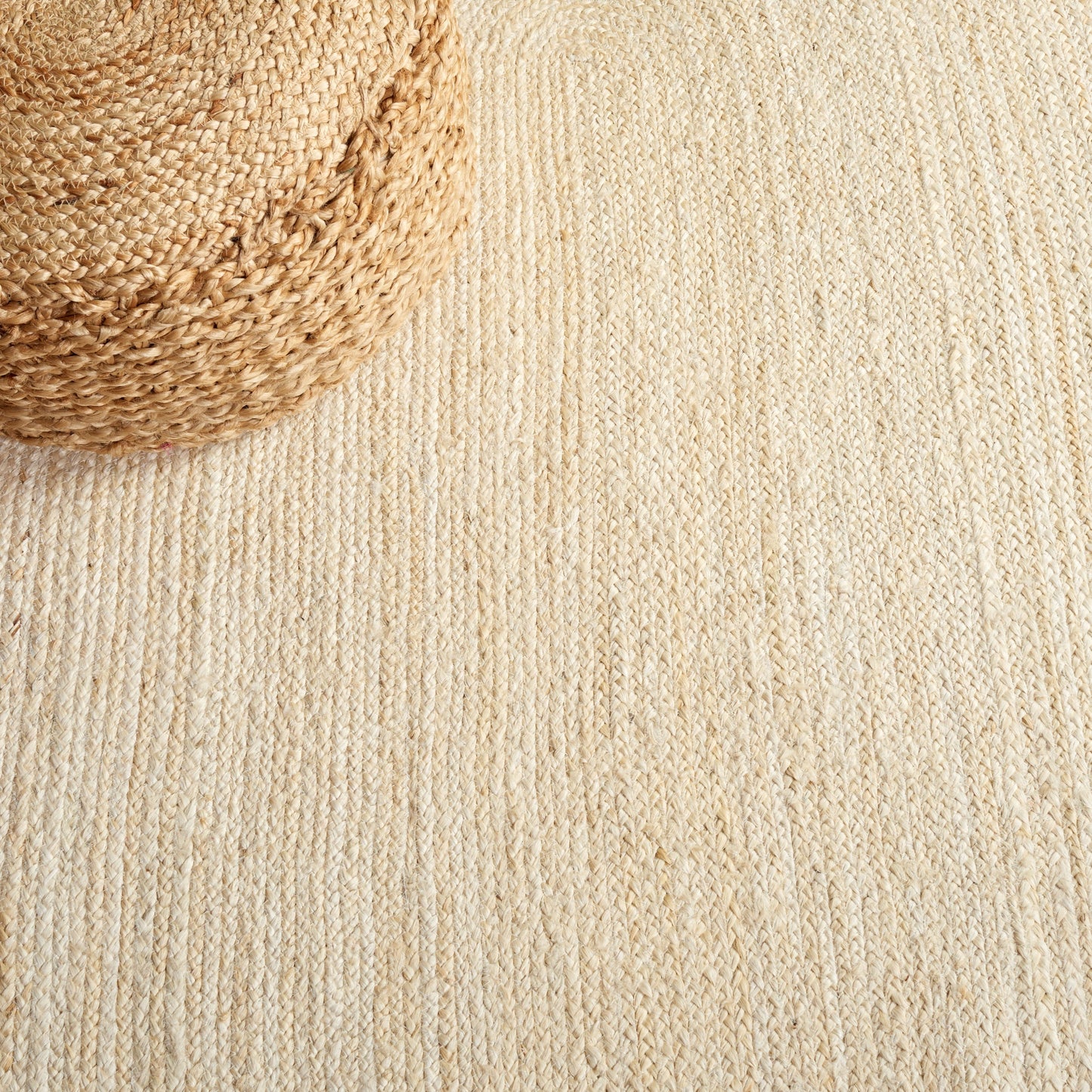 Tapis rond en jute à bordure Jolette en fibres naturelles fait main SAFAVIEH