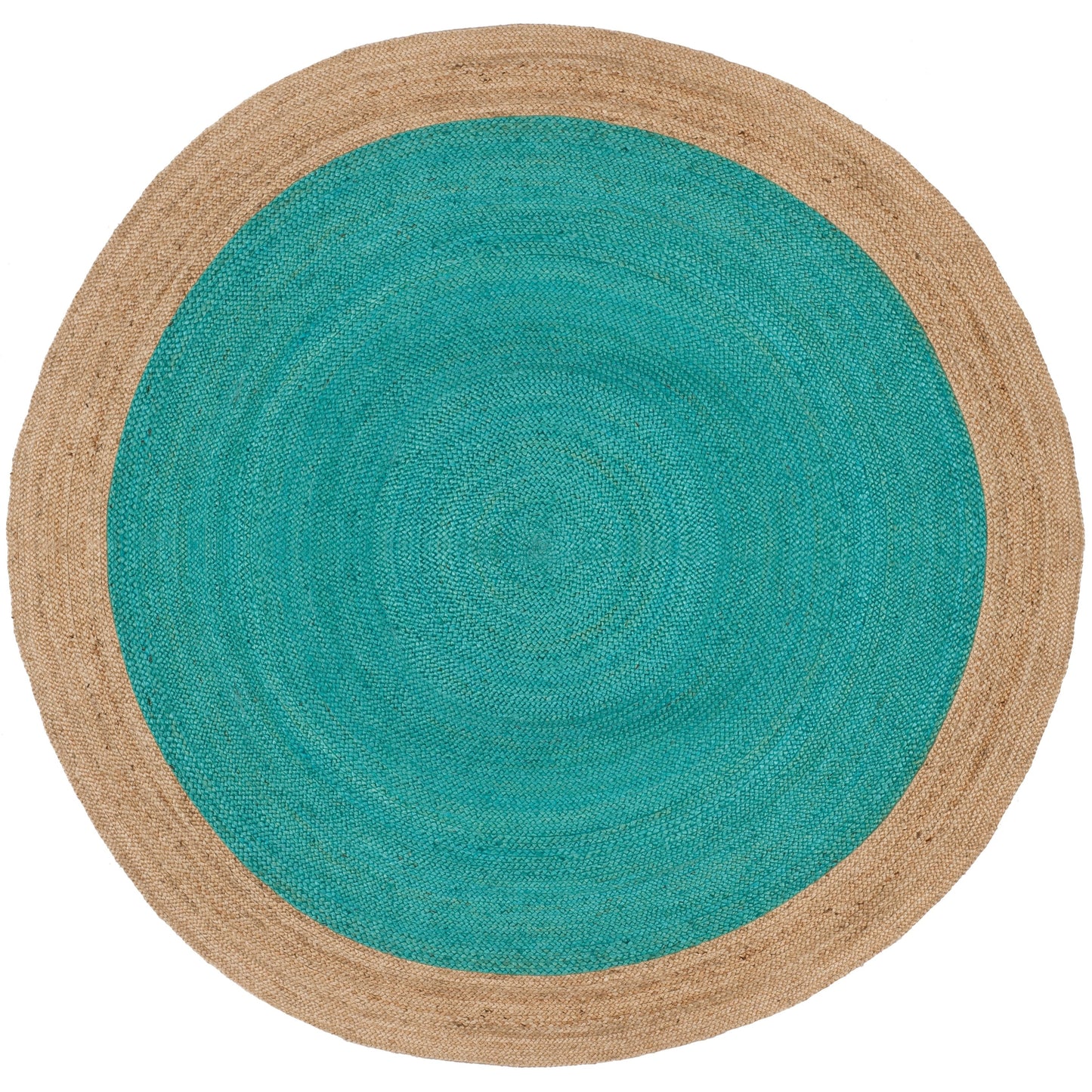 Tapis rond en jute à bordure Jolette en fibres naturelles fait main SAFAVIEH