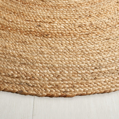 Tapis rond en jute à bordure Jolette en fibres naturelles fait main SAFAVIEH