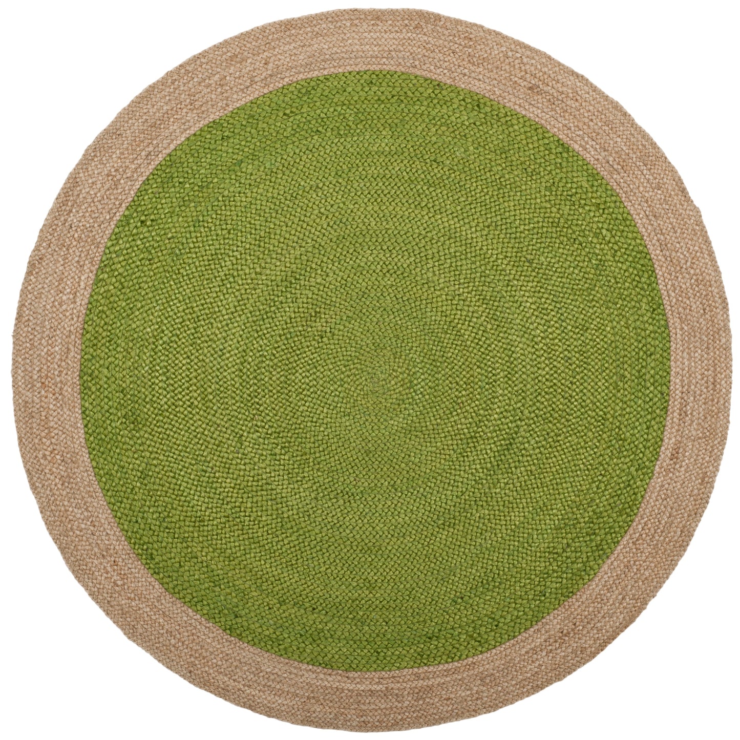 Tapis rond en jute à bordure Jolette en fibres naturelles fait main SAFAVIEH