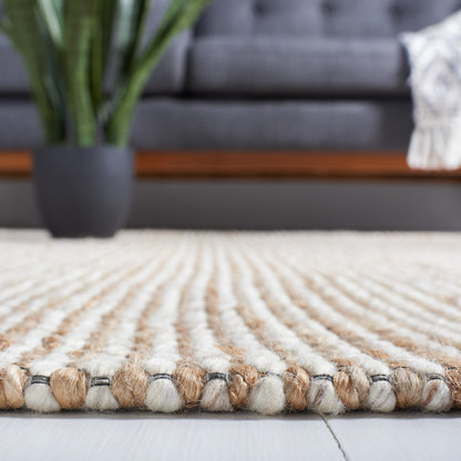 Tapis SAFAVIEH fait main en fibres naturelles Yareli, jute et laine.