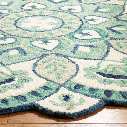 Tapis en laine Sheyla à fleurs ornementales, fait main, SAFAVIEH.