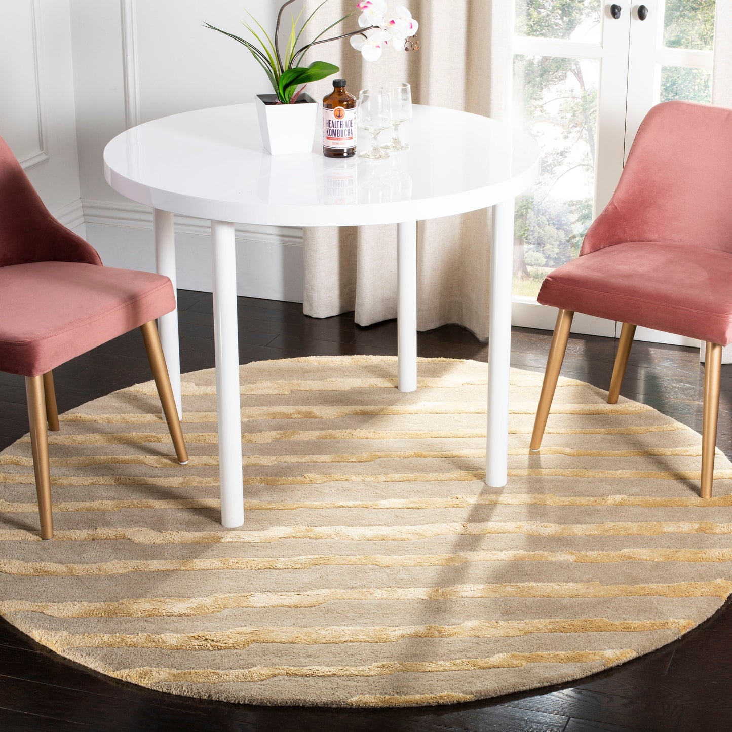 Tapis SAFAVIEH Soho à rayures Kikue fait main en laine de Nouvelle-Zélande