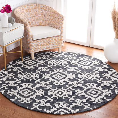 SAFAVIEH, Tapis en laine moderne à motif floral Blossom Vesela, fait main