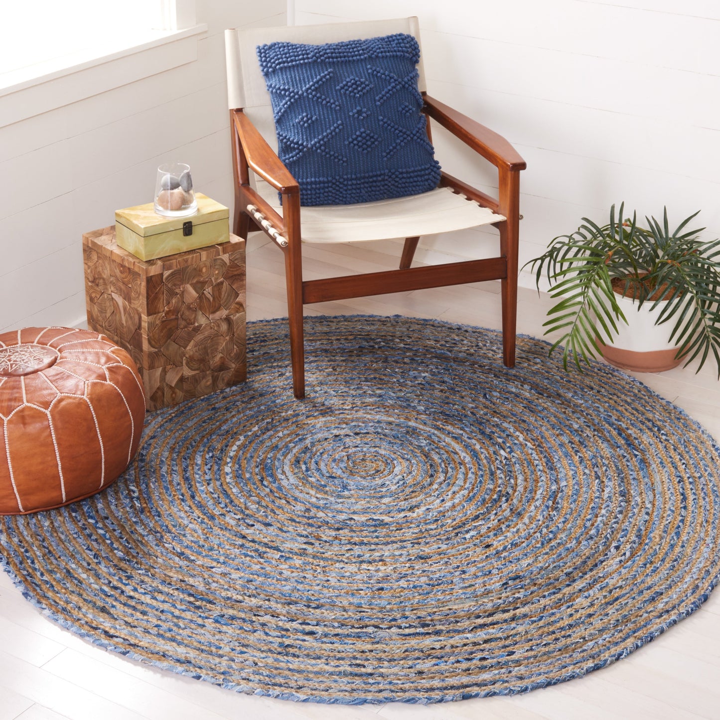 SAFAVIEH, Tapis en jute fait main de style bohème côtier Cape Cod Rietie