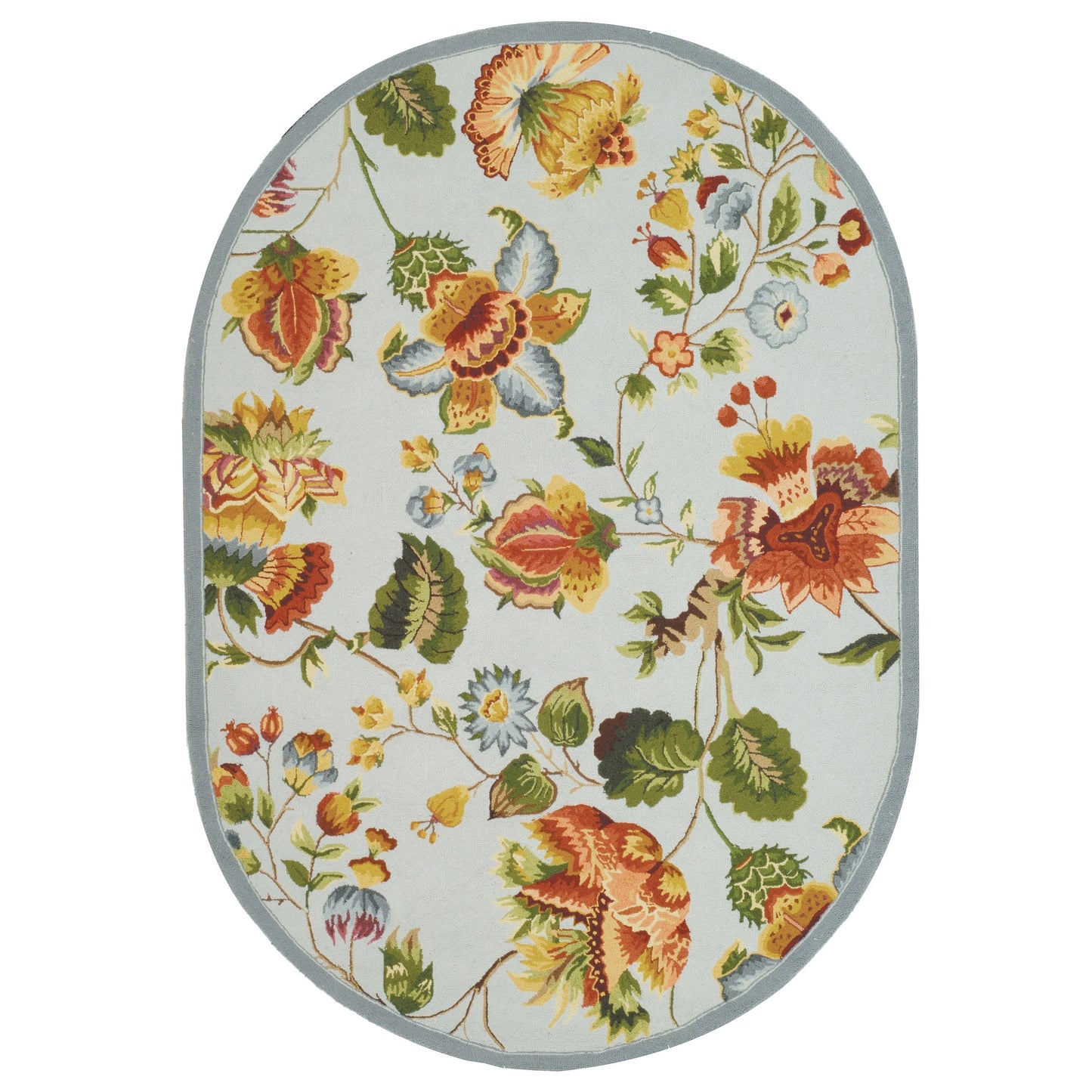 SAFAVIEH, Tapis en laine fait main Chelsea Jurendine style campagne française à motifs floraux