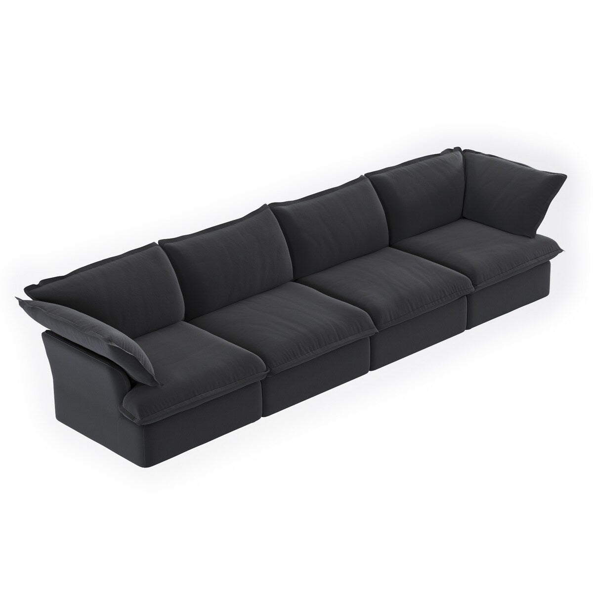 Canapés sectionnels pour salon, canapé sectionnel modulaire 4 places, housses de coussin amovibles