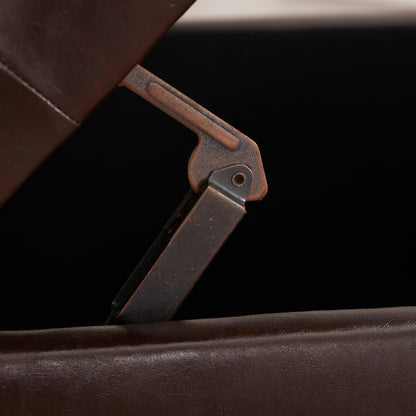 Banc ottoman de rangement capitonné, repose-pieds rectangulaire