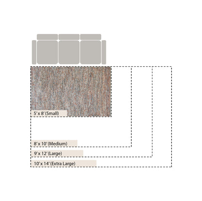 Tapis en jute crème tressé à la main Aurora
