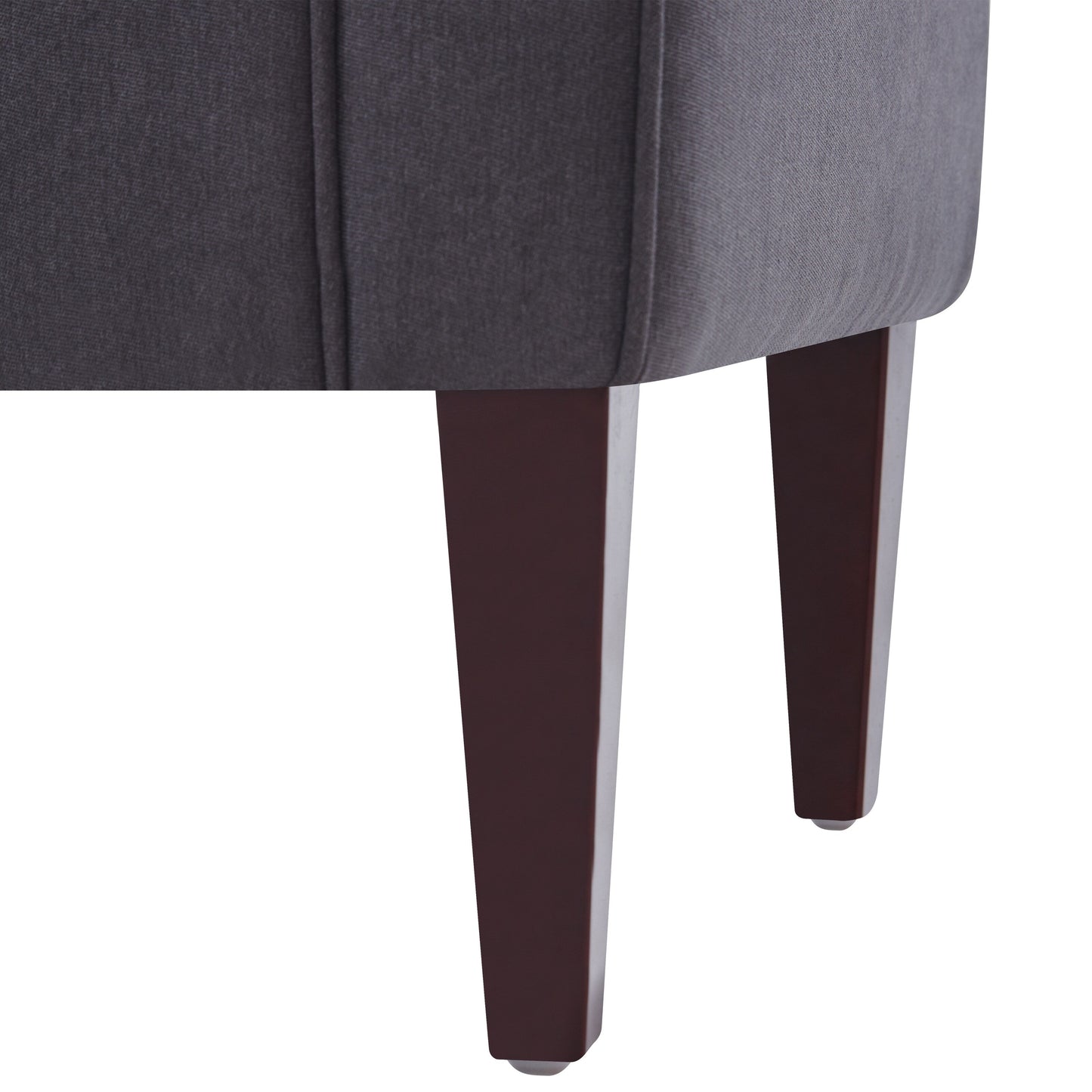 Banc de rangement rembourré avec accoudoirs et dossier capitonné rabattable, 128 cm (50,4 pouces).