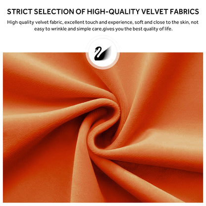 Ensemble de 6 chaises de salle à manger capitonnées en velours avec pieds en bois massif