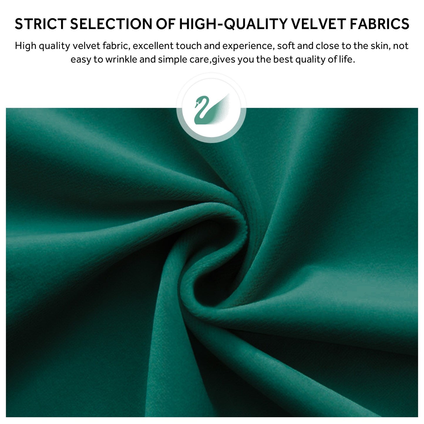 Ensemble de 6 chaises de salle à manger capitonnées en velours avec pieds en bois massif