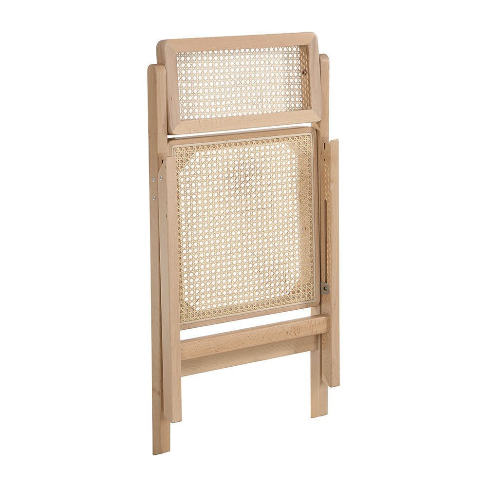 Lot de 2 chaises pliantes en rotin Frances, couleur naturelle