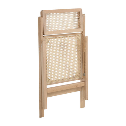 Lot de 2 chaises pliantes en rotin Frances, couleur naturelle