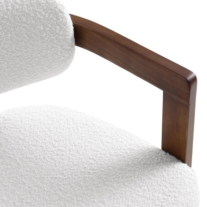 Chaise Stanford incurvée avec cadre en bois de noyer blanc