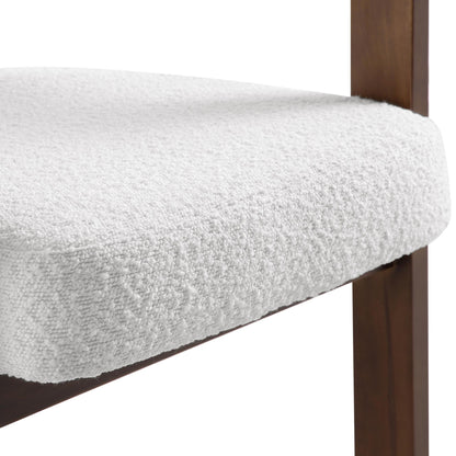 Chaise Stanford incurvée avec cadre en bois de noyer blanc