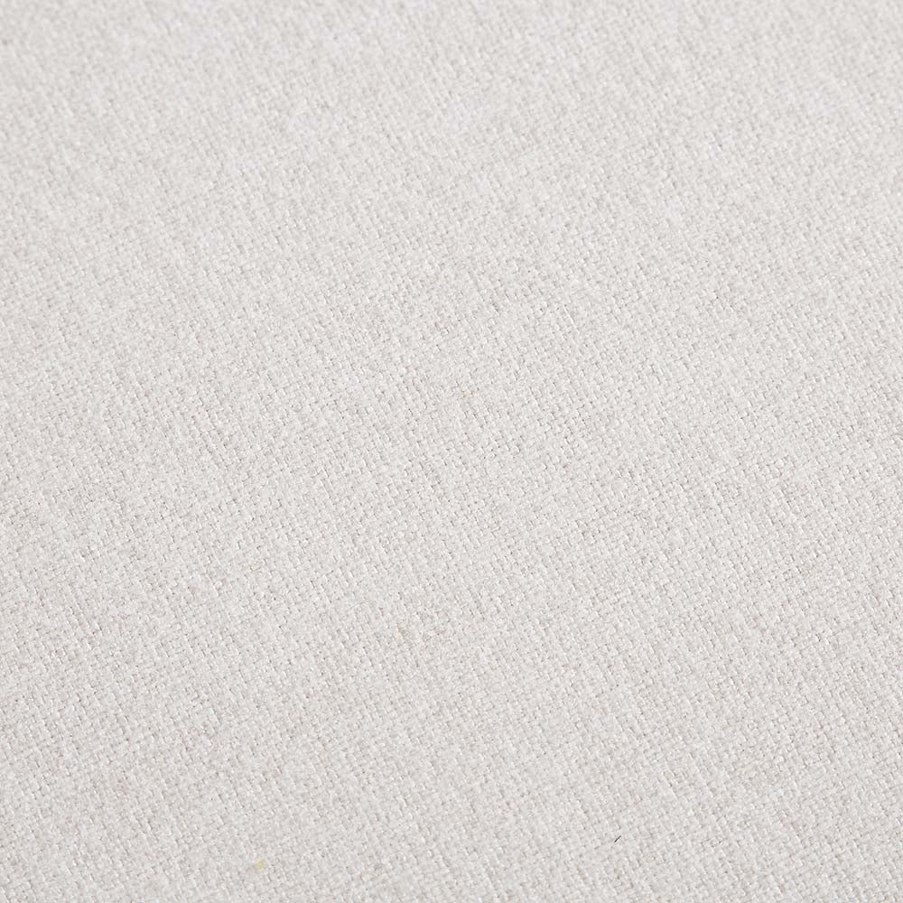 Canapé-lit Pienza en bois massif et rotin, tissu beige avec cadre naturel