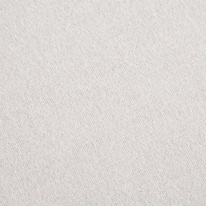 Canapé-lit Pienza en bois massif et rotin, tissu beige avec cadre naturel