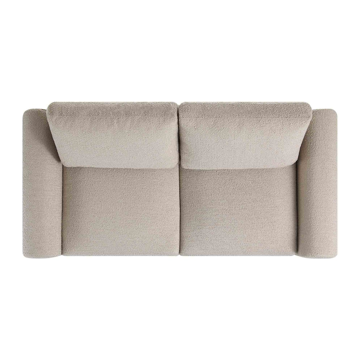 Canapé 2 places incurvé Hampstead Taupe Boucle