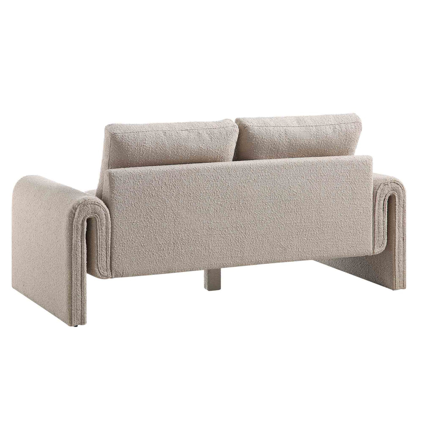 Canapé 2 places incurvé Hampstead Taupe Boucle
