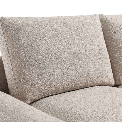Canapé 2 places incurvé Hampstead Taupe Boucle