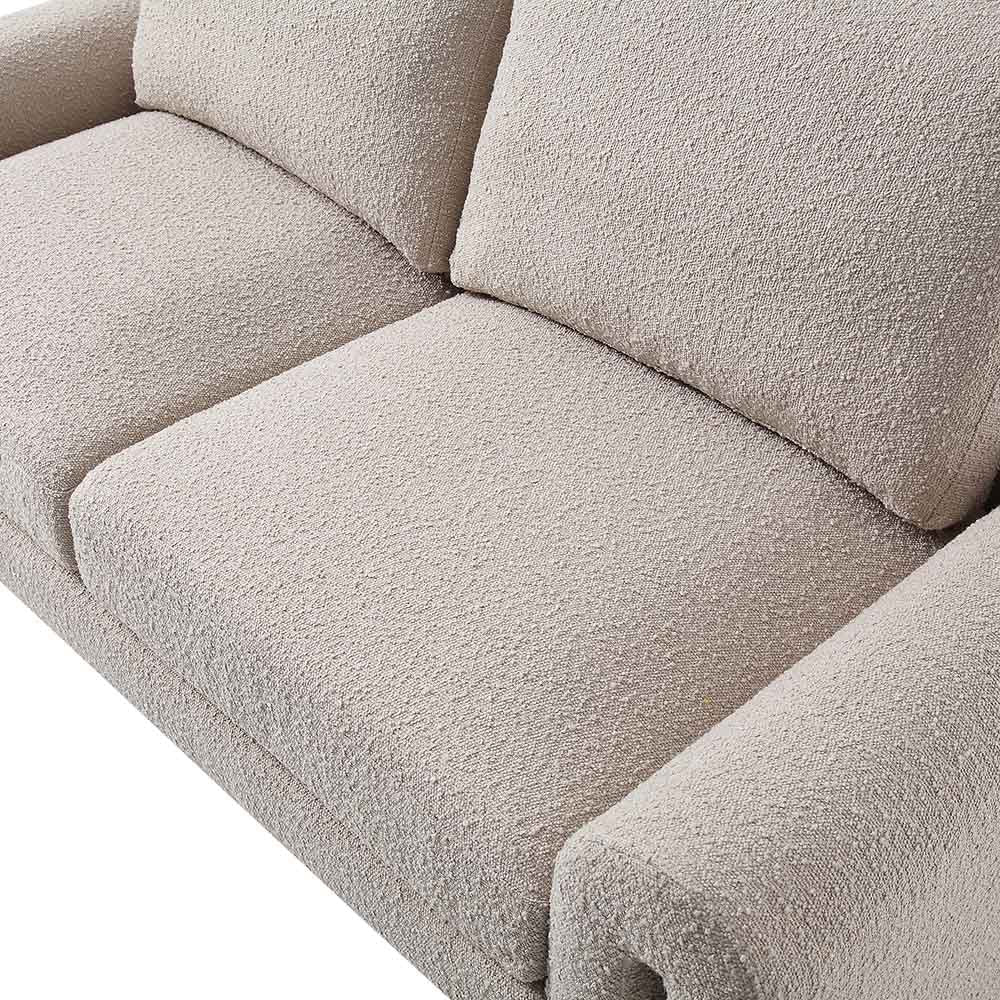 Canapé 2 places incurvé Hampstead Taupe Boucle