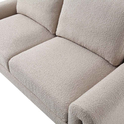Canapé 2 places incurvé Hampstead Taupe Boucle