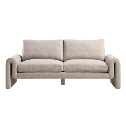 Canapé 3 places incurvé Hampstead Taupe Boucle