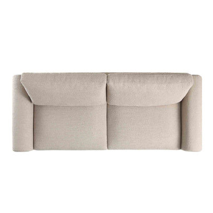 Canapé 3 places incurvé Hampstead Taupe Boucle