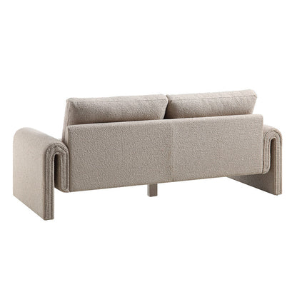 Canapé 3 places incurvé Hampstead Taupe Boucle