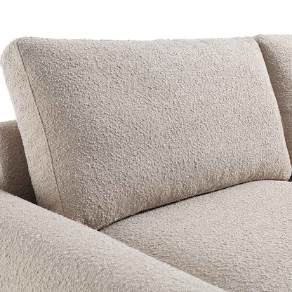 Canapé 3 places incurvé Hampstead Taupe Boucle