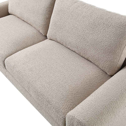 Canapé 3 places incurvé Hampstead Taupe Boucle