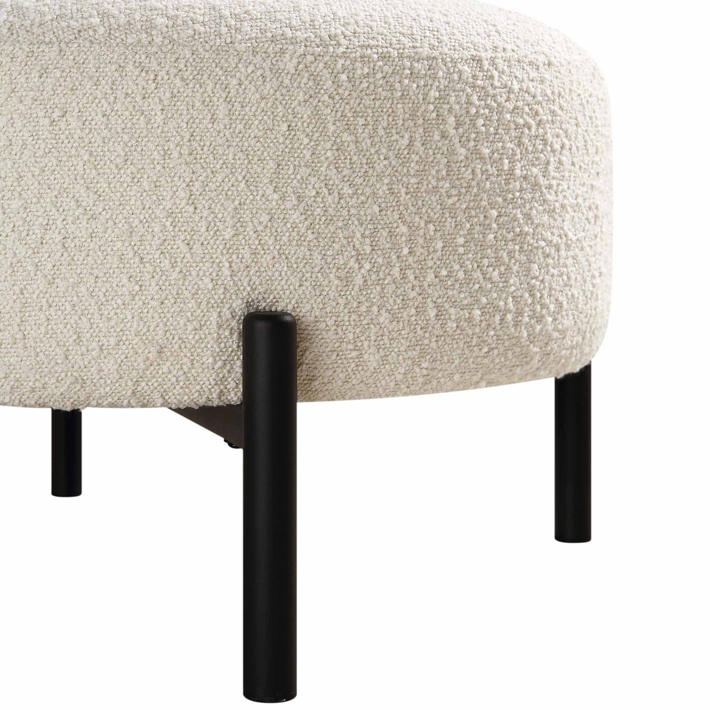 Fauteuil Amboise avec coussin boule, boucle écrue