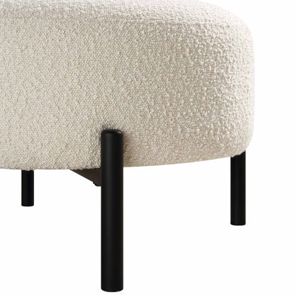 Fauteuil Amboise avec coussin boule, boucle écrue