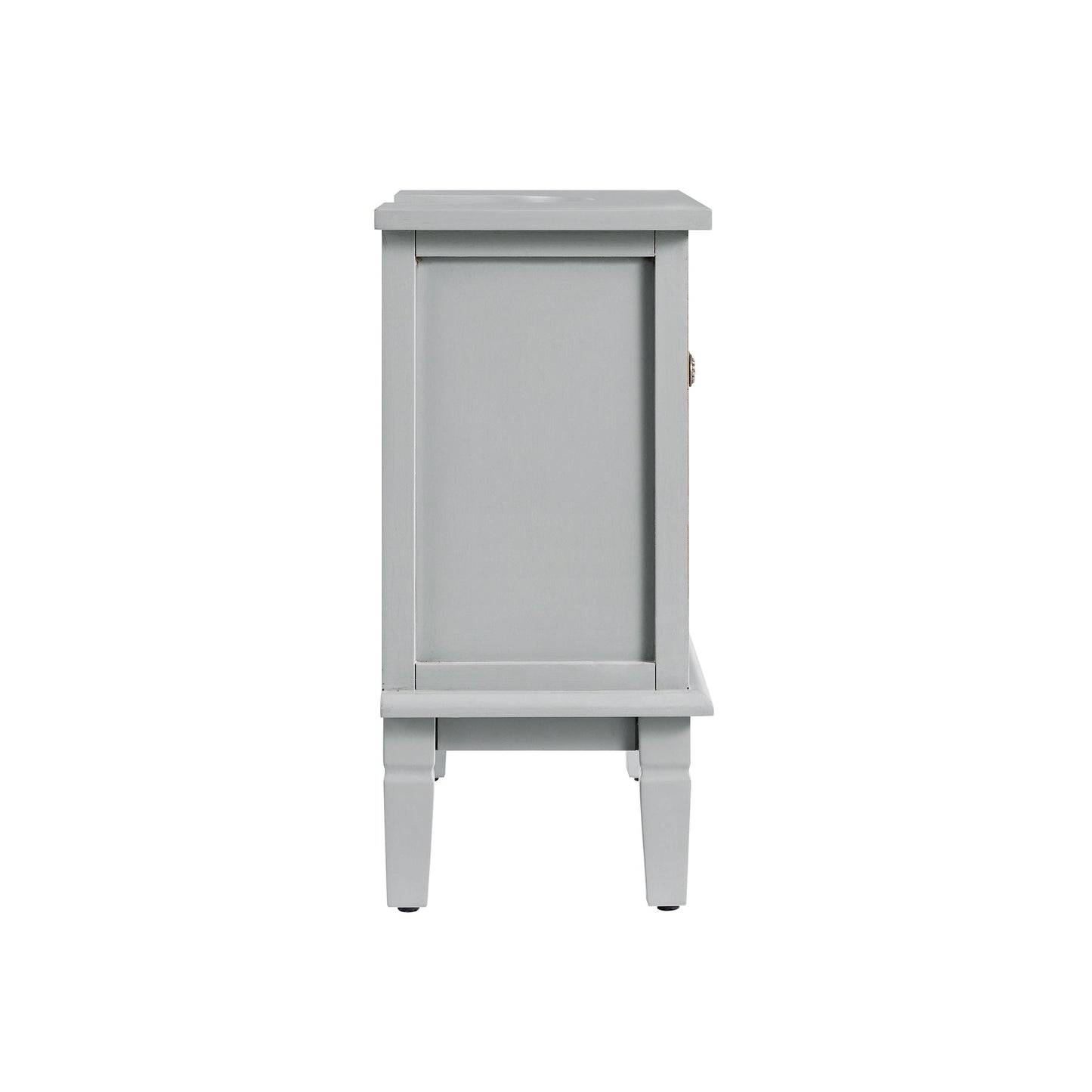 Meuble-lavabo de salle de bain sculpté Chantilly gris moyen