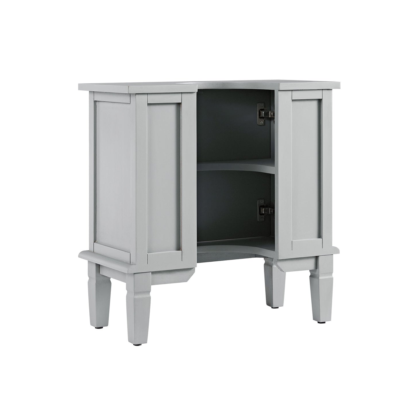 Meuble-lavabo de salle de bain sculpté Chantilly gris moyen