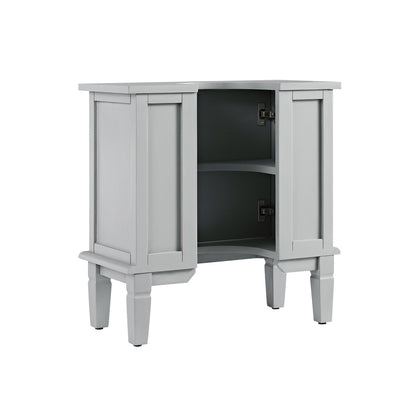 Meuble-lavabo de salle de bain sculpté Chantilly gris moyen