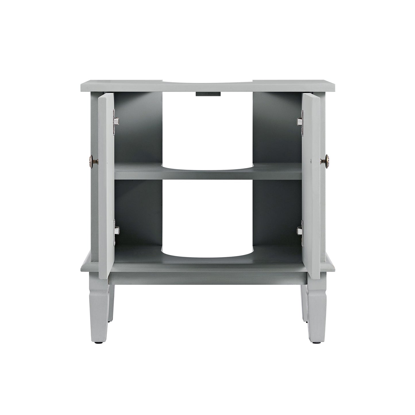 Meuble-lavabo de salle de bain sculpté Chantilly gris moyen