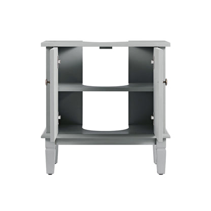 Meuble-lavabo de salle de bain sculpté Chantilly gris moyen