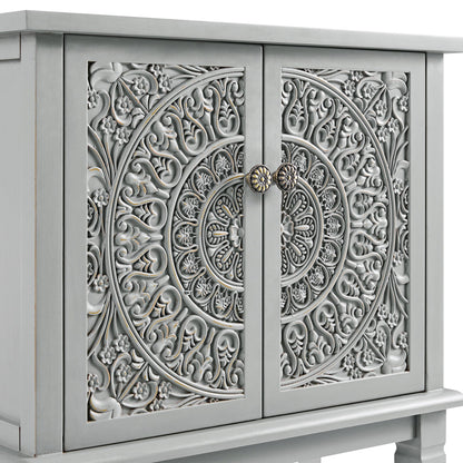 Meuble-lavabo de salle de bain sculpté Chantilly gris moyen