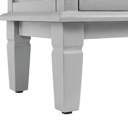 Meuble-lavabo de salle de bain sculpté Chantilly gris moyen