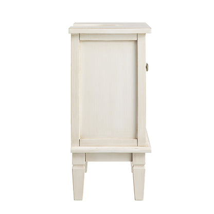 Meuble-lavabo de salle de bain sculpté blanchi à la chaux Chantilly