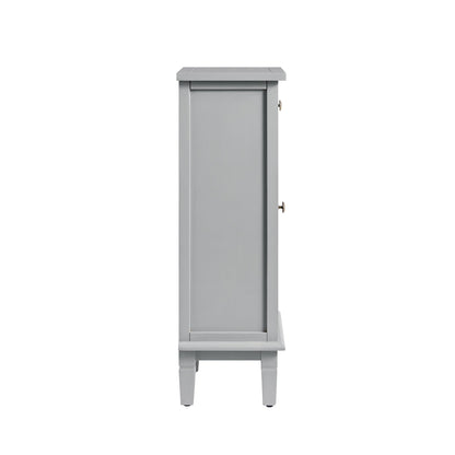 Armoire de salle de bain sculptée Chantilly gris moyen