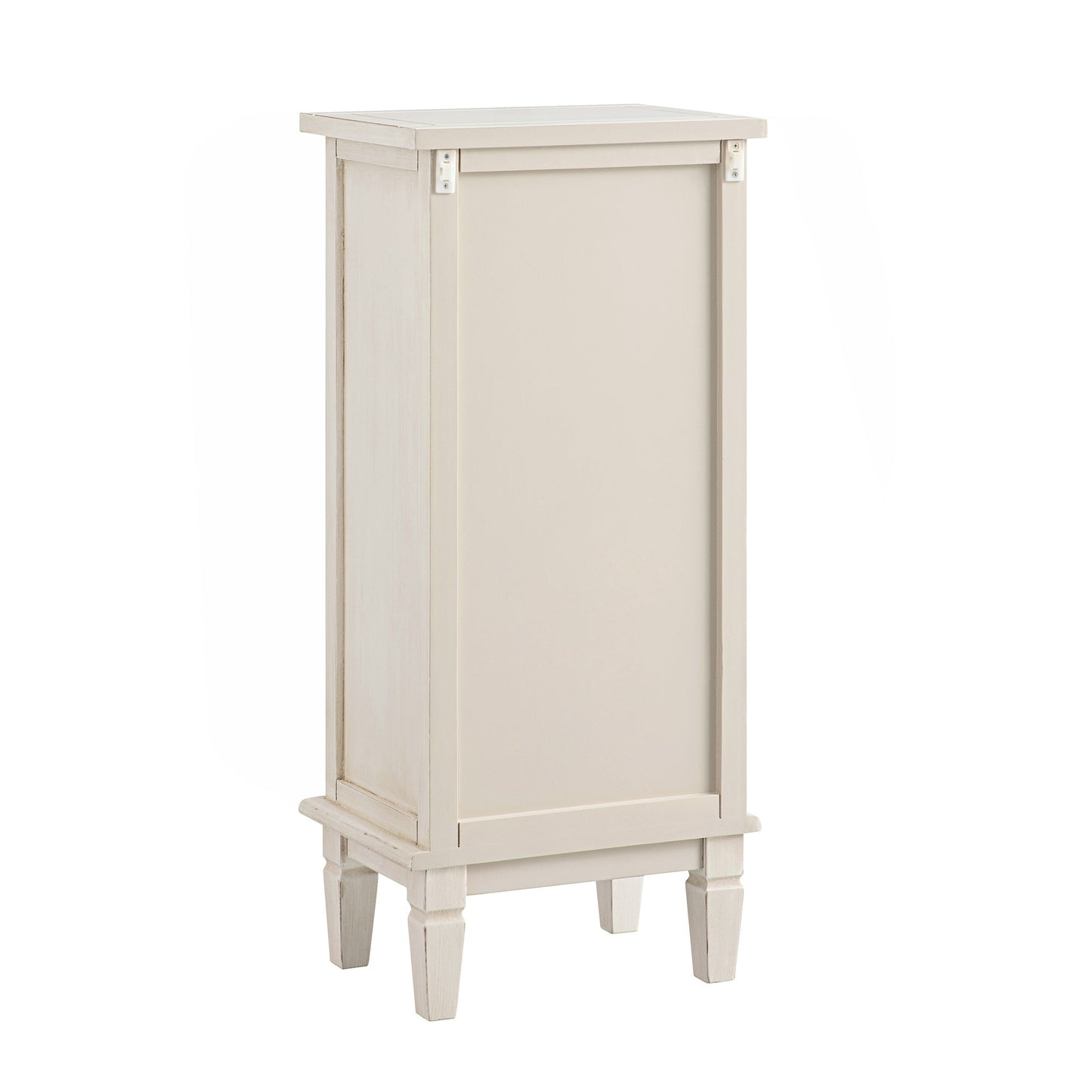 Armoire de salle de bain sculptée blanchie à la chaux de Chantilly